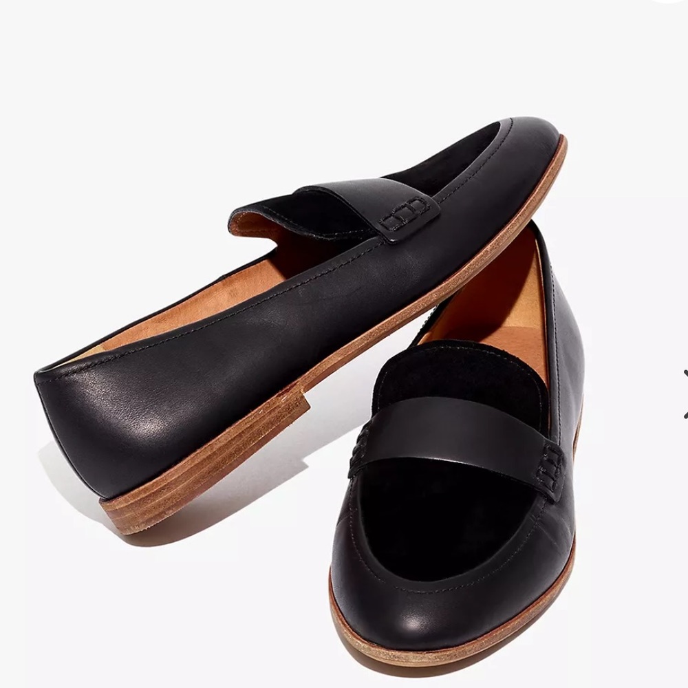 Madewell Classic Black Leather Flats